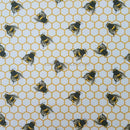 27m Wholesale Rose & Hubble Fabric Bee Poplin Cotton Honeycomb Dress 45" Ivory/Cream
