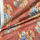 Anna French Kasbah Blue Floral Vintage Cotton Fabric 54, Spice Red