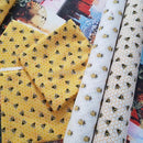 27m Wholesale Rose & Hubble Fabric Bee Poplin Cotton Honeycomb Dress 45" Yellow