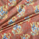 Anna French Kasbah Blue Floral Vintage Cotton Fabric 54, Spice Red