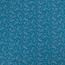 Barley Woodland Floral Cotton Poplin Fabric, Turquoise