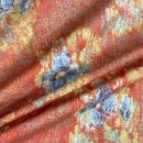 Anna French Kasbah Blue Floral Vintage Cotton Fabric 54, Spice Red