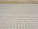 Beige/Gold Houndstooth Cotton Vintage Fabric