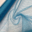 Cobweb Mesh Soft Tulle Fabric Dressmaking 60" Turquoise