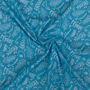 Barley Woodland Floral Cotton Poplin Fabric, Turquoise