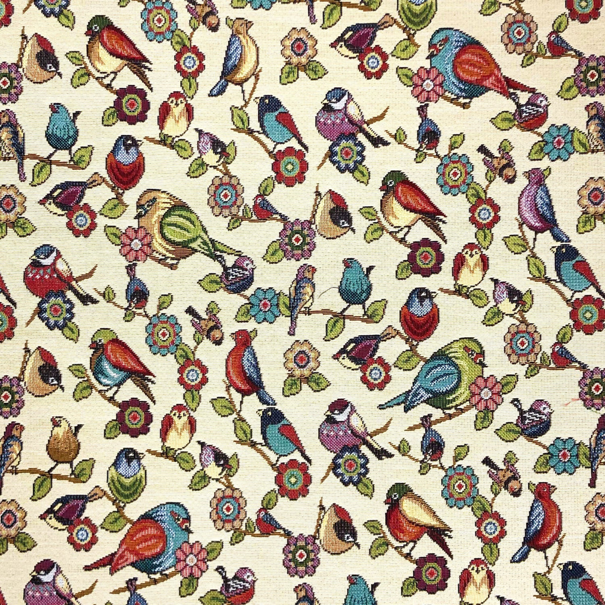 Animals & Floral Designer Tapestry Upholstery Furnishing Fabric - Bull Ring Fabrics