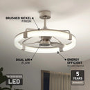 Artika Sunnyvale 28" (71cm) Ceiling Fan Light with Remote Control - Bull Ring Fabrics