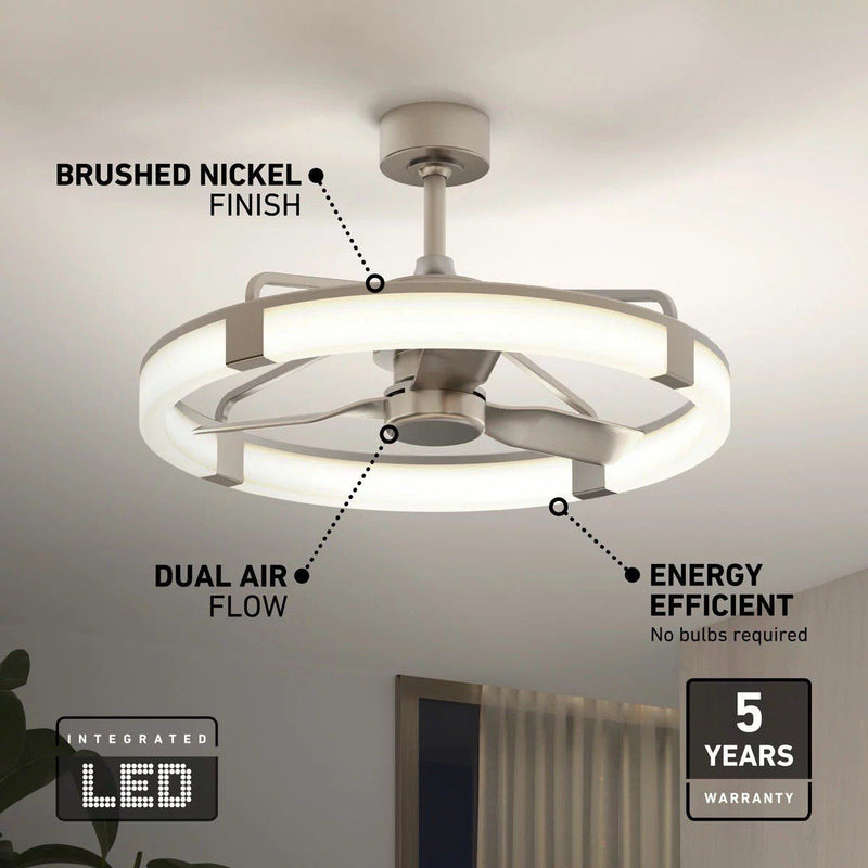 Artika Sunnyvale 28" (71cm) Ceiling Fan Light with Remote Control - Bull Ring Fabrics