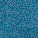 Barley Woodland Floral Cotton Poplin Fabric, Turquoise - Bull Ring Fabrics