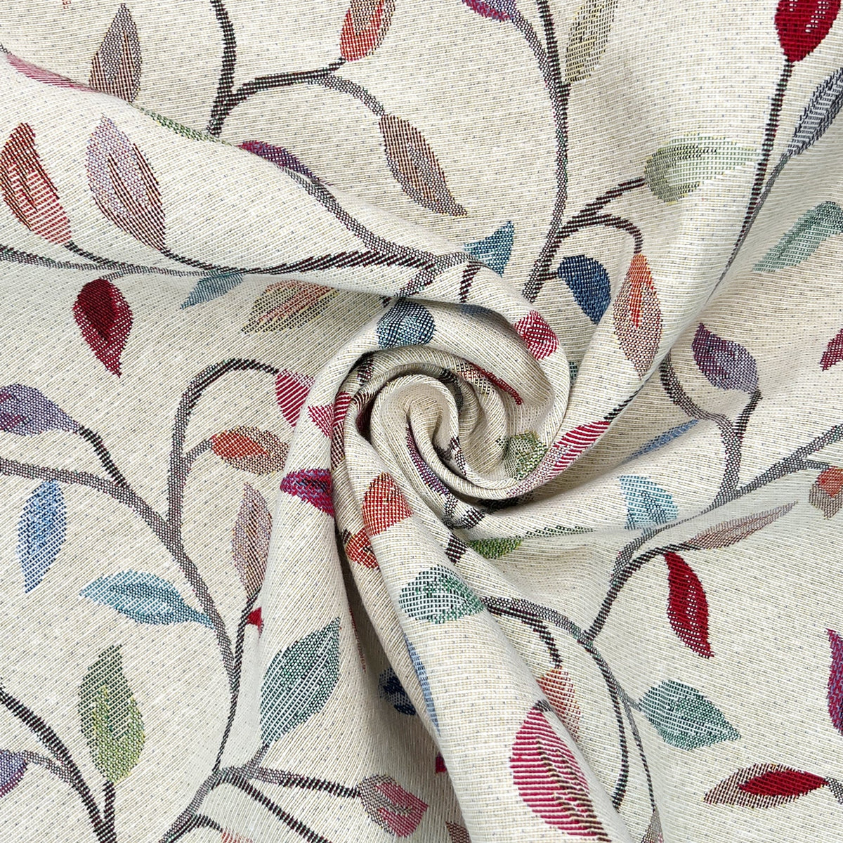 Beaufort Floral Leaves Tapestry Upholstery Curtain Fabric 140cm - Bull Ring Fabrics