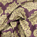 Beige Damask Upholstery Curtain Brocade Fabric, Purple - Bull Ring Fabrics
