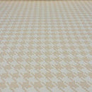 Beige/Gold Houndstooth Cotton Vintage Fabric - Bull Ring Fabrics