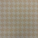 Beige/Gold Houndstooth Cotton Vintage Fabric - Bull Ring Fabrics