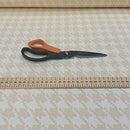 Beige/Gold Houndstooth Cotton Vintage Fabric - Bull Ring Fabrics