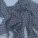 Black Sheer Chiffon Fabric Pink Floral Print Dress Scarf Hijab - Bull Ring Fabrics