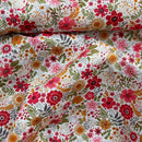 Blossom Floral Flowers Print Rose & Hubble Cotton Poplin Fabric - Bull Ring Fabrics
