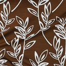 Blue Floral Upholstery Fabric Material Brocade Curtain Roman Blinds Brown, 140cm - Bull Ring Fabrics