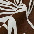 Blue Floral Upholstery Fabric Material Brocade Curtain Roman Blinds Brown, 140cm - Bull Ring Fabrics