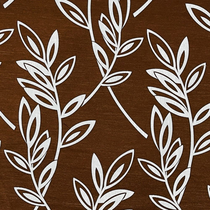 Blue Floral Upholstery Fabric Material Brocade Curtain Roman Blinds Brown, 140cm - Bull Ring Fabrics