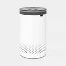 Brabantia 60L Laundry Bin White | Quick-Drop Lid | Removable Cotton Bag - Bull Ring Fabrics