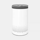 Brabantia 60L Laundry Bin White | Quick-Drop Lid | Removable Cotton Bag - Bull Ring Fabrics