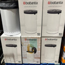 Brabantia 60L Laundry Bin White | Quick-Drop Lid | Removable Cotton Bag - Bull Ring Fabrics