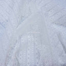 Bridal Lace Guipure Organza Lace Tabula Dress Fabric, Cream - Bull Ring Fabrics