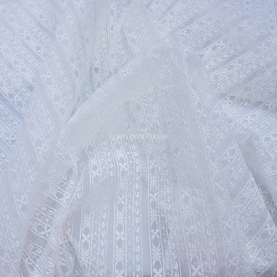 Bridal Lace Guipure Organza Lace Tabula Dress Fabric, Cream - Bull Ring Fabrics