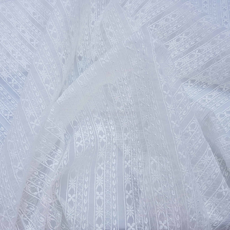Bridal Lace Guipure Organza Lace Tabula Dress Fabric, Cream - Bull Ring Fabrics