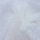 Bridal Lace Guipure Organza Lace Tabula Dress Fabric, Cream - Bull Ring Fabrics