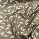 Caramel Felix Leaves Floral Curtain Brocade Fabric 140cm, Brown - Bull Ring Fabrics