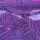 Cerise Pink Chevron Printed Chiffon Fabric Dress Scarf Hijab 60", Navy Blue - Bull Ring Fabrics