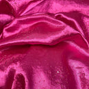 Cerise Pink Satin Fabric Small Silver Gemstones Dress Draping Material 60" - Bull Ring Fabrics