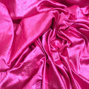 Cerise Pink Satin Fabric Small Silver Gemstones Dress Draping Material 60" - Bull Ring Fabrics