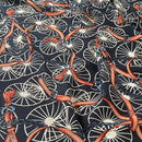 Chain & Belt Print 100% Viscose Summer Dress Fabric 60", Navy - Bull Ring Fabrics