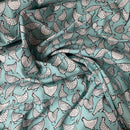 Chickens Hens 100% Cotton Poplin Fabric Rose & Hubble Quilting Dress 45", Duck Egg - Bull Ring Fabrics