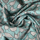 Chickens Hens 100% Cotton Poplin Fabric Rose & Hubble Quilting Dress 45", Duck Egg - Bull Ring Fabrics