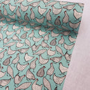 Chickens Hens 100% Cotton Poplin Fabric Rose & Hubble Quilting Dress 45", Duck Egg - Bull Ring Fabrics