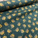 Christmas Bells 100% Cotton Poplin Fabric Rose & Hubble 45", Green - Bull Ring Fabrics
