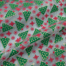 Christmas Glitter Organza Voile Fabric 60", Xmas Tree - Bull Ring Fabrics