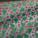 Christmas Glitter Organza Voile Fabric 60", Xmas Tree - Bull Ring Fabrics