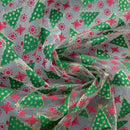 Christmas Glitter Organza Voile Fabric 60", Xmas Tree - Bull Ring Fabrics