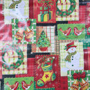 Christmas Oilcloth PVC Multi Patchwork Xmas Tablecloth Fabric - Bull Ring Fabrics