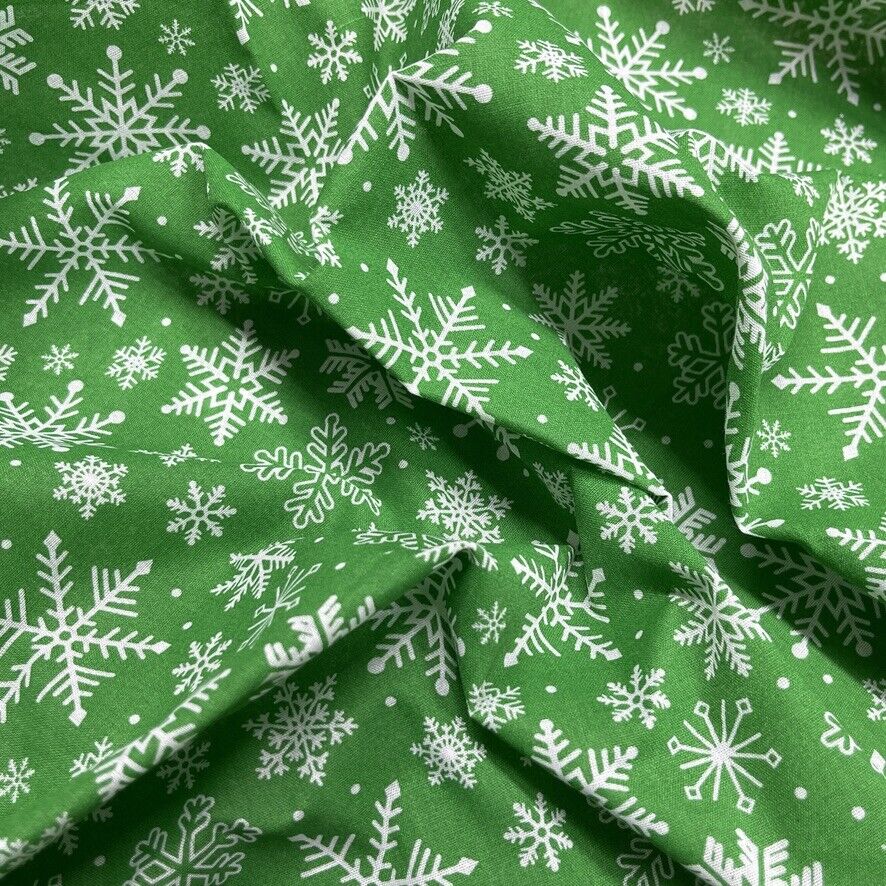 Christmas PolyCotton Fabric Xmas Crafts Material 45" - Bull Ring Fabrics