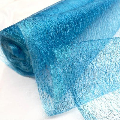 Cobweb Mesh Soft Tulle Fabric Dressmaking 60" Turquoise - Bull Ring Fabrics