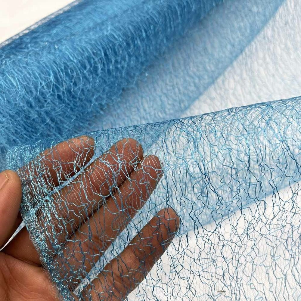 Cobweb Mesh Soft Tulle Fabric Dressmaking 60" Turquoise - Bull Ring Fabrics
