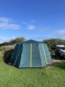 Coleman Tent Octagon 8 Man Festival Dome Tent Blackout Camping XL Tent GREEN - Bull Ring Fabrics