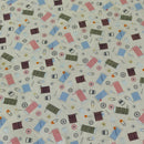 Cotton Reels Rose & Hubble Poplin Fabric, Cream - Bull Ring Fabrics