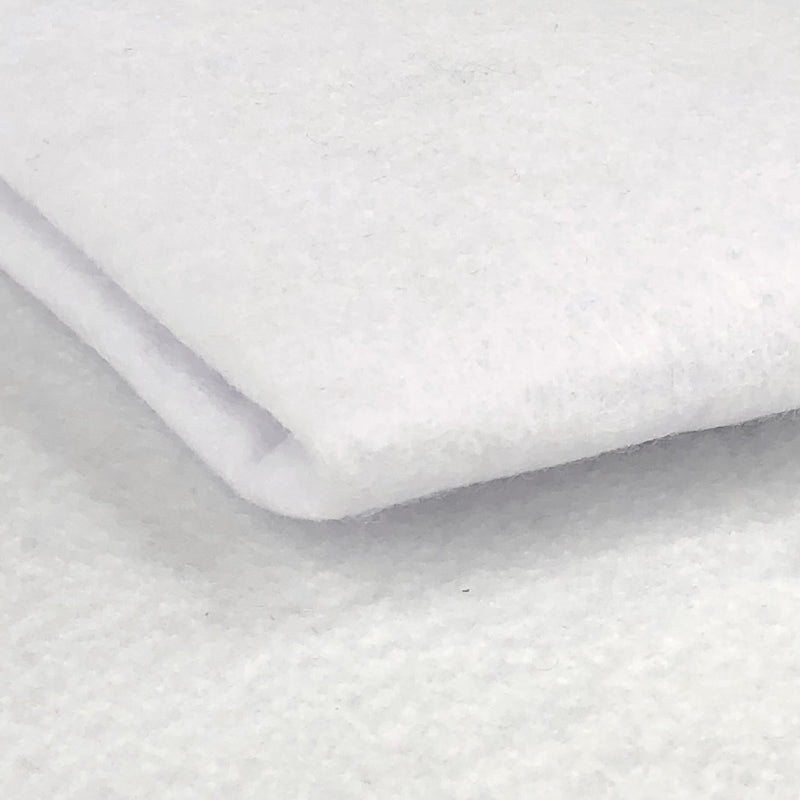 Craft Felt Fabric 150cm Wide, White - Bull Ring Fabrics