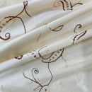 Cream Paisley Embroidered Taffeta Fabric Sequins Floral Bride Dress Material 60" - Bull Ring Fabrics